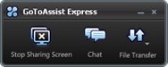 a screen shot of the GoToAssist Express control panel
