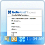 an example of the GoToAssist Express system tray icon menu
